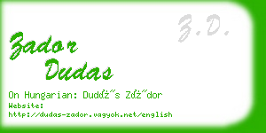 zador dudas business card